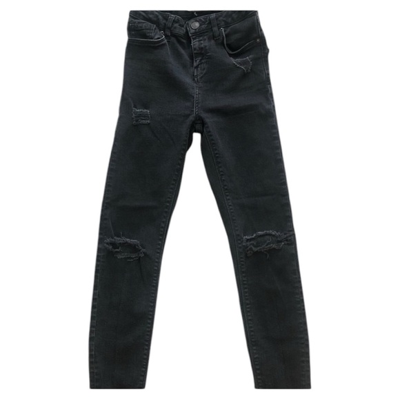 Topshop "Jamie" High-Rise Black Skinny Jeans 25 - Picture 2 of 5